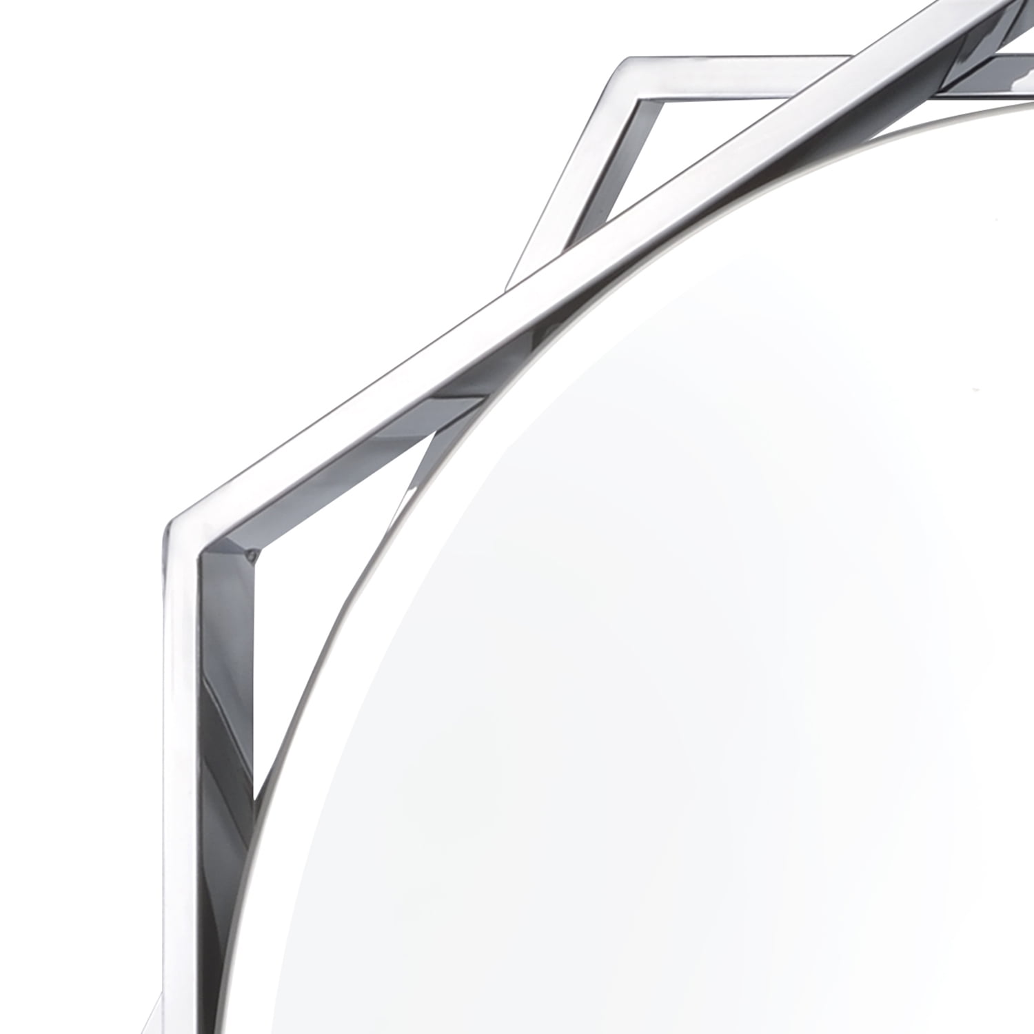 Furniture of America Aquila Contemporary 5mm Beveled Wall Mirror, Chrome