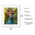 thumbnail image 2 of Blue Green Dress - Hawaiian Hula Dancer - Original Collage Art by Wade Koniakowsky - Fine Art Rolled Canvas Print 11in x 14in, 2 of 4
