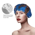thumbnail image 4 of Balery Colorful Coral Reef Shower Caps, Double Layer Waterproof Shower Cap, Double Layers Reusable Shower Cap With Soft Comfortable For Long Thick Hair Soft Bath Shower Hair Caps, 4 of 9