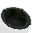thumbnail image 6 of 30" W Swivel Barrel Chair, Button Tufted Round Accent Chair with 3 Pillows & Wheels, Velvet Upholstered Round Sofa, Oversized Armchair Cozy Reading Chair for Bedroom, Living Room, Hotel, Black, 6 of 7