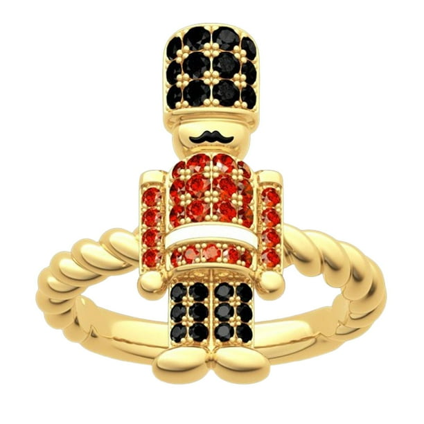 Anillos con forma de cascanueces, joyería vintage, anillos finos personalizados, estilo vintage 7