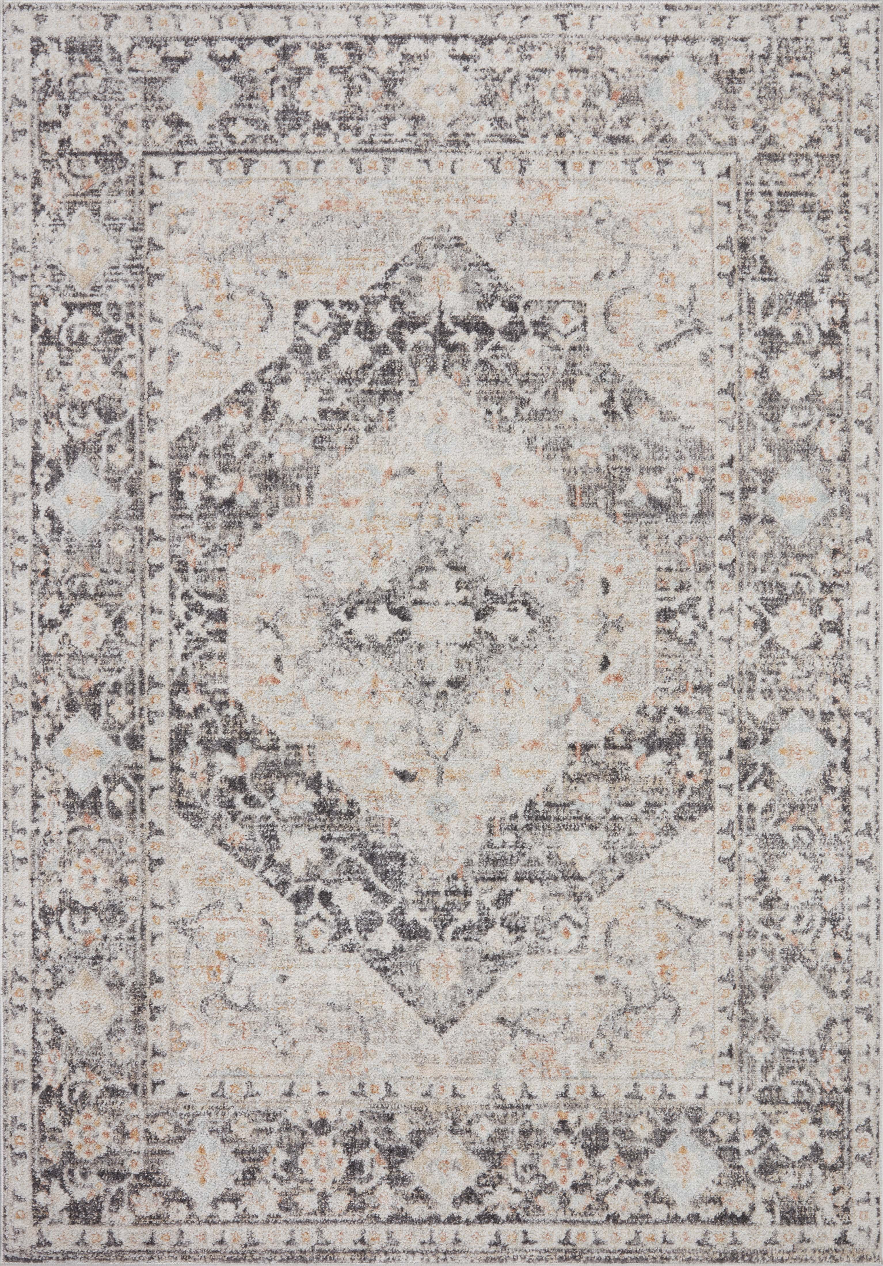 Loloi Monroe Charcoal / Multi 2'-6" x 4'-0" Accent Rug