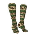 thumbnail image 3 of Pofeuu Dark Green Vintage Corn Pattern Print Stockings, Adult Running Hiking Socks for Youth and Adult-One Size, 3 of 8