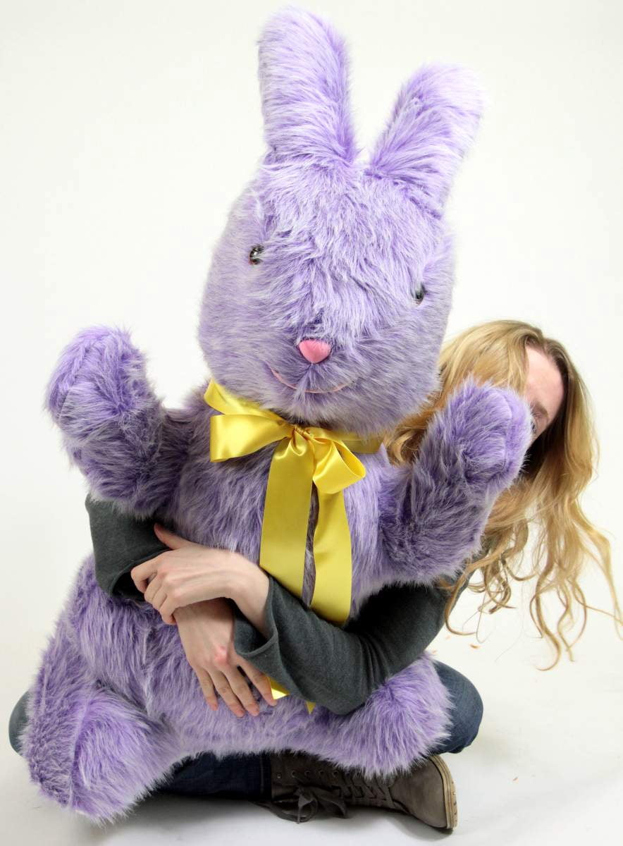 BigPlush Giant Stuffed Purple Rabbit, 42-Inch Soft Plush Toy