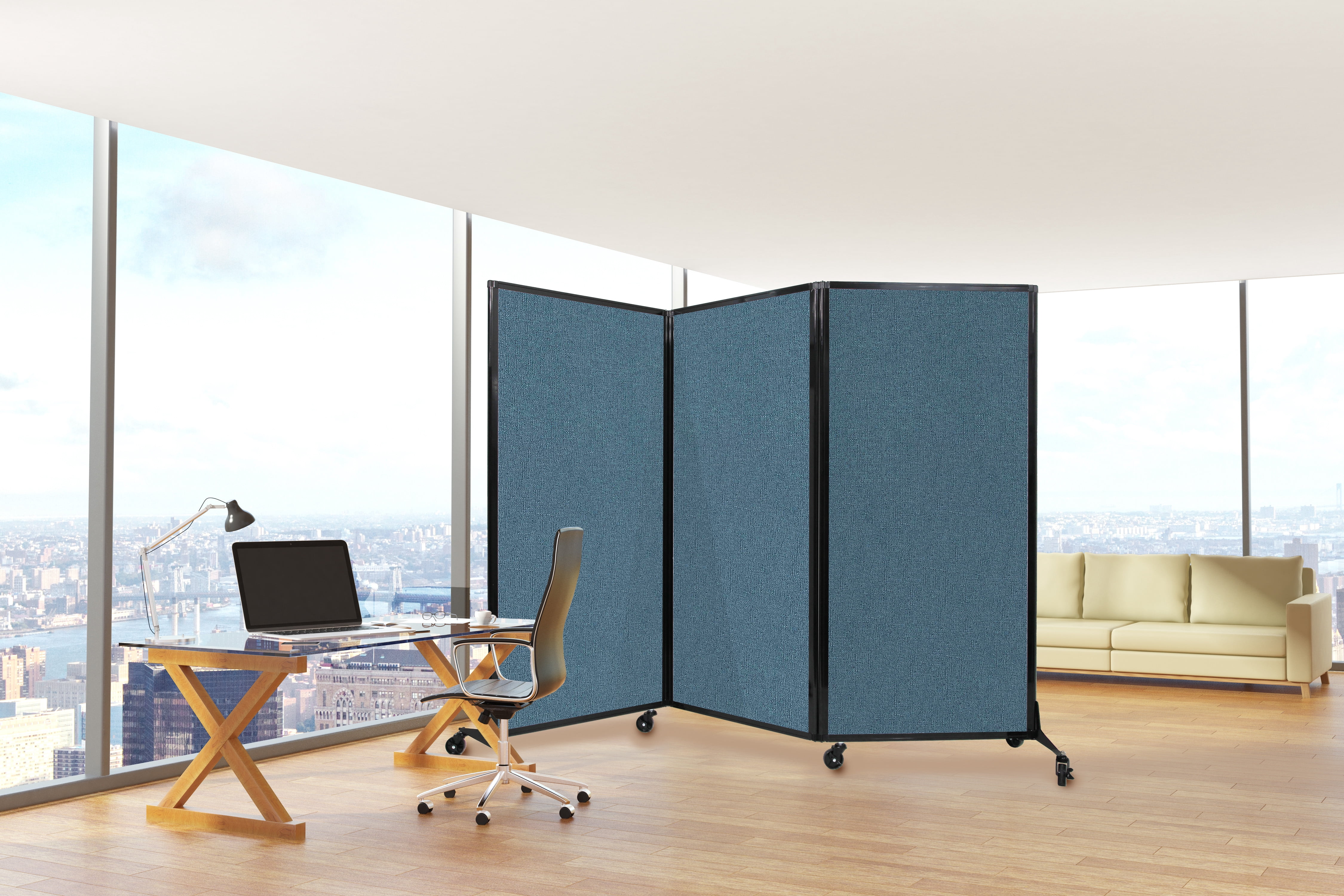 QuickWall Folding Portable Partition - 8'4" x 5'10" - SoundSorb