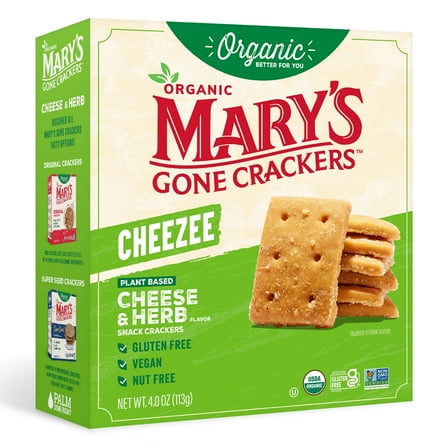 Mary’s Gone Crackers Cheezee Organic, Vegan Cheese & Herb Crackers, 4 oz