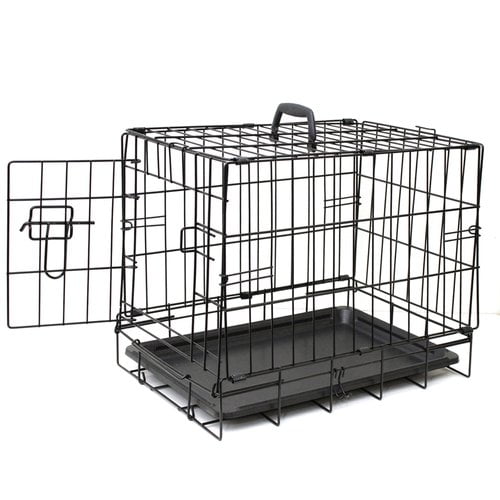 Paws & Pals Wire Dog Crate with Tray, Single Door (20inch)(XXSmall