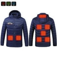 thumbnail image 4 of Cadancy Heated Jacket Men Women 8 Heating Zones USB Rechargeable Washable Detachable Hood Jackets Zip Up Long Sleeve Print Winter Warm Coats Snow Outdoor Thermal Coat Unisex, 4 of 6