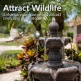 thumbnail image 6 of Sunnydaze Mediterranean Light Brown Resin 4-Tier Outdoor Fountain, 6 of 12