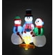 thumbnail image 5 of Muñecos de nieve inflables familiares con forma de muñeco de nieve, 150 cm, con luces LED, 5 of 5