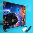 thumbnail image 2 of Adaptador HDMI compatible a VGA con salida de audio Proyector de computadora Convertidor de señal de video 1080P Conector de DVD Accesorios Inicio Bolsa hembra-hembra blanca Eigraketly EL005768-04, 2 of 7