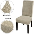 thumbnail image 7 of Beige Abstract Dining Chair Covers Set of 6, Dining Chair Slipcovers Removable Stretch Spandex Chairs Covers Decoration Hotel Wedding Banquet Kitchen Celebration Ceremony, 7 of 7