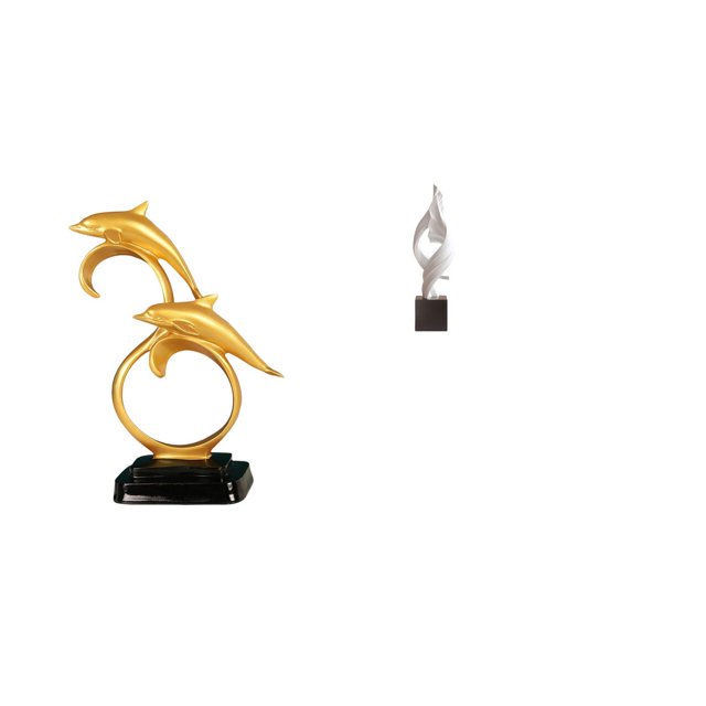 Figura De Delfín Moderna Y Realista, Estatua De Arte Abstracto, Escultura Decorativa De Resina Coleccionable Para El Hogar, La Oficina, El Escritorio, La Entrada, El Armario, La Chimenea, La