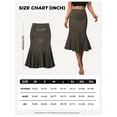 thumbnail image 6 of EMMIOL Women's Mermaid Midi Skirt Elastic Mid High Waist Flowy Hem Satin Skirt Retro Y2K Summer Casual Trendy, 6 of 6