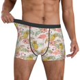thumbnail image 3 of Men's Boxer Briefs, Tropical Flamingo Pineapple Soft Comfy Mens Underwear Boxer Briefs Breathable With Widen Waist, 3 of 7