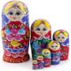 thumbnail image 1 of Muñecas anidadas rusas Matryoshka juego anidado de apilamiento de madera 7 Uds juguetes hechos a mano para niños regalo de Navidad kaili Sencillez, 1 of 5