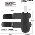 thumbnail image 3 of (2Pcs) Finger Splint,Trigger Finger,Finger Support Brace,Adjustable with Built-in Aluminium Support for Finger Joint Pain, Finger Arthritis, Fits All Finger. Black, 3 of 5