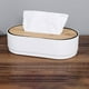 thumbnail image 1 of Caja de toallas de papel con tapa de madera tipo hundimiento, caja de papel flotante para el hogar, caja de toallas de papel para mesa de centro de sala de estar, 1 of 6