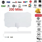 【2021 Upgrade】HDTV Antenna Newest Indoor Digital HDTV Antenna 200 Miles Range Supply for 4K 1080P HD VHF UHF Free Local Channels Support All TV's-13 ft Coax Cable