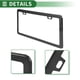 thumbnail image 5 of Marco de Placa de Matrícula de Acero Inoxidable para Automóvil Delante Detrás Soporte de Placa de Matrícula con Tornillos y Tapas 2 Orificios Negro 1 Juego Marco Cuadrado Espejo, 5 of 8
