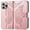Rose Gold, variant on Case for iPhone 16 Pro Max Wallet Case for Women, Leather Flip Phone Case with Kickstand Magnetic and Card Holder Protective Case Cover for iPhone 16 Pro Max 6.9 inch Butterfly Rose Gold SD