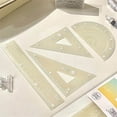 thumbnail image 3 of Straight Ruler Set Square Math Protractor Plastic Drafting Ruler Geometry Tool, 3 of 10