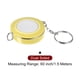 thumbnail image 3 of Métrica Cinta 1,5M/60 Pulgadas Retráctil Sastres Métrica Cinta Bolsillo Tamaño con Llave Cadena para Cuerpo, Tela, Costura y Manualidades Medidas, Amarillo, 3 of 5