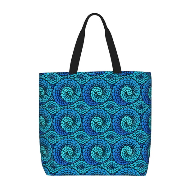 Easygdp Snake Bolsa Tote para Mujer, Bolso de Hombro para Trabajo, Playa, Viajes, Compras y Supermercado