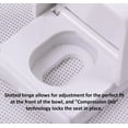 thumbnail image 6 of 1Q1R9-01 Styled for Eljer New Emblem Square Front Design Toilet Seat with Vari-Adjust Lok-Down Heavy Duty Hinge, Round, Bone, 6 of 12