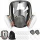 thumbnail image 2 of Respirateur réutilisable 16 en 1 à couverture complète Respirateur à vapeur organique pour la peinture, le polissage, le soudage et autres travaux de protection Masque à gaz Masque + Cartouche filtrante Housse en algodón + 10 piezas de algodón gratis Zhivalor BST3072795, 2 of 5