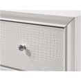 thumbnail image 3 of JERFIT 5-Drawer Dresser, Modern White Crocodile Embossed Chest, Solid Wood Storage Cabinet for Bedroom, 3 of 5