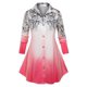 thumbnail image 1 of Camisa de Túnica de Talla Extra de Piel de Serpiente Degradada Rosegal Blusas Tallas Grandes, 1 of 5