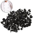 thumbnail image 1 of OUNONA 100Pcs DIY Chef Buttons Black Plastic Button Replacement For Coats, 1 of 8