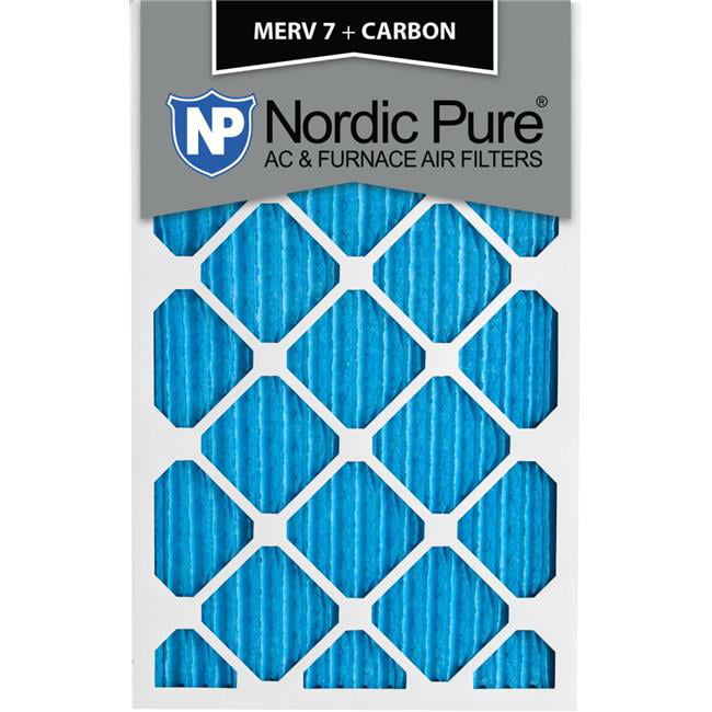 2 Pack 2 Piece Nordic Pure 12x24x1 MERV 7 Pleated AC Furnace Air Filters 