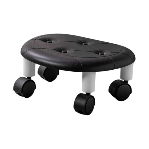 Low Rolling Seat,Low Roller Seat Pulley Wheel Stool Pedicure Stool,Low Stool with Wheels Rotatable Movable Chair,Roller Seat Chair 360 degree Rotating Pedicure Stool,Home Bench Low Rolling Seat black