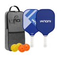 thumbnail image 1 of Pickleball Paddle Carbon Fiber Pickle Ball Rackets For Pros, Lightweight Graphite & Carbon Fiber Paddles With Honeycomb Core, 2 Paddels, 4 Balls & Carry Bag (PR4700/4900), 1 of 5