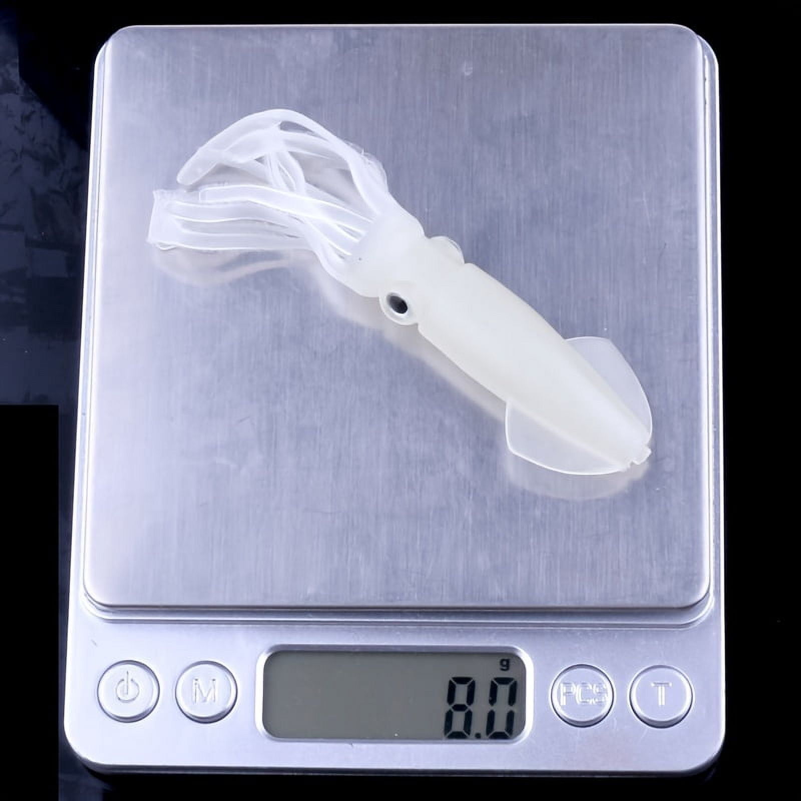 5PC Glow-in-the-Dark Squid Fishing Lure - Lifelike Artificial Octopus Soft Bait for Saltwater and Freshwater Fishing