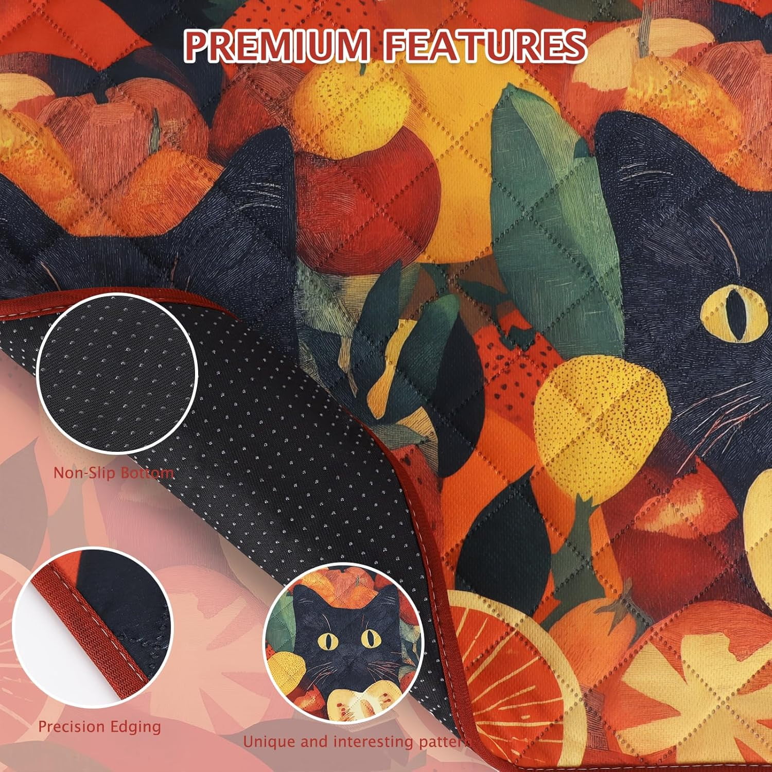 JJEAN-Washable Pee Pads for Dogs, 2 Pack Reusable Leakproof Puppy Wee Wee Pad, Non-Slip Waterproof Pet Training Pads, Super Absorbent Whelping Pads XH081 (Cat, 24X18 Inch (Pack of 2))