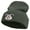 Dk Grey, variant on Pig Head Embroidered 12 Inch Long Knitted Beanie - Birch OSFM