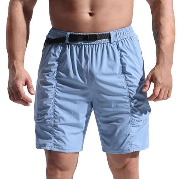 pstuiky Pantalones cortos de gimnasio, Pantalones cortos deportivos casuales de moda para hombre, con bolsillos laterales elásticos y cintura media. Pantalones cortos de baloncesto