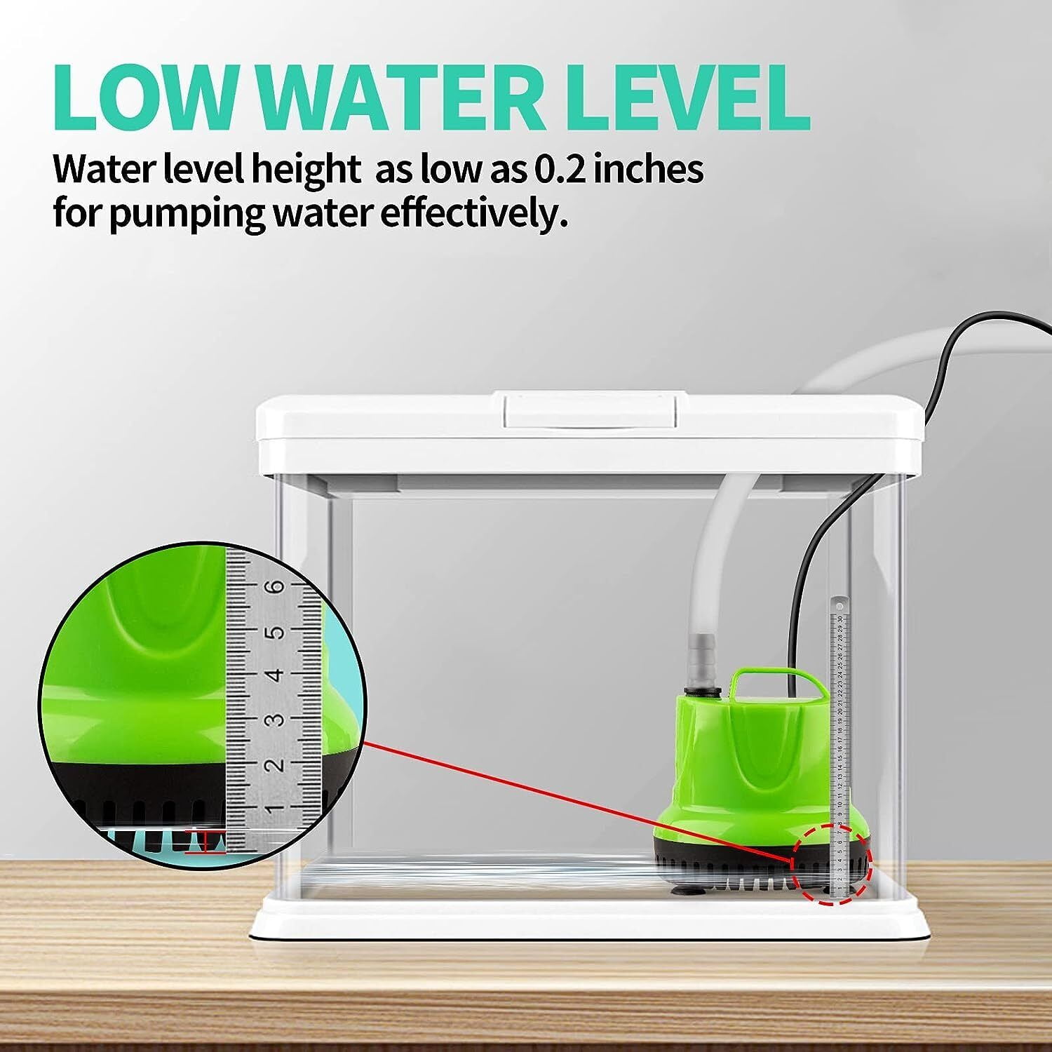 DISEN 845 GPH 60W Submersible Water Pump for Pond Aquarium Hydroponics Fish Tank Fountain Waterfall