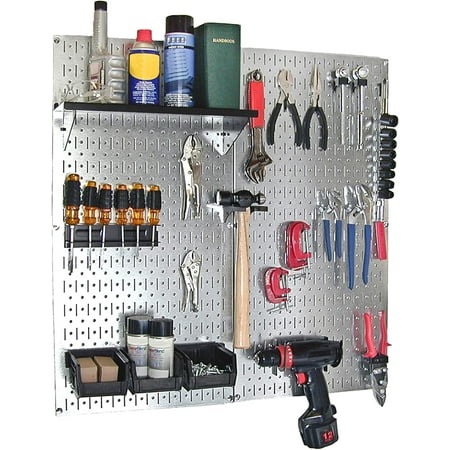 

Wall Control 30-WGL-200GVB Galvanized Steel Pegboard Tool Organizer Galv/Black