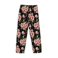 thumbnail image 5 of Goofa Rose Flowers Printed Soft Pajama Pants for Men, Wide Leg Comfy Casual Lounge Yoga Pants-Medium, 5 of 9