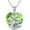 Light green, variant on Frog Necklace Sterling Silver Frog Pendant Necklace Jewelry for Women Embellished with Heart Crystal
