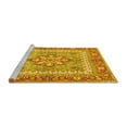 thumbnail image 2 of Ahgly Company Machine Washable Indoor Rectangle Persian Yellow Traditional Area Rugs, 7' x 9', 2 of 4