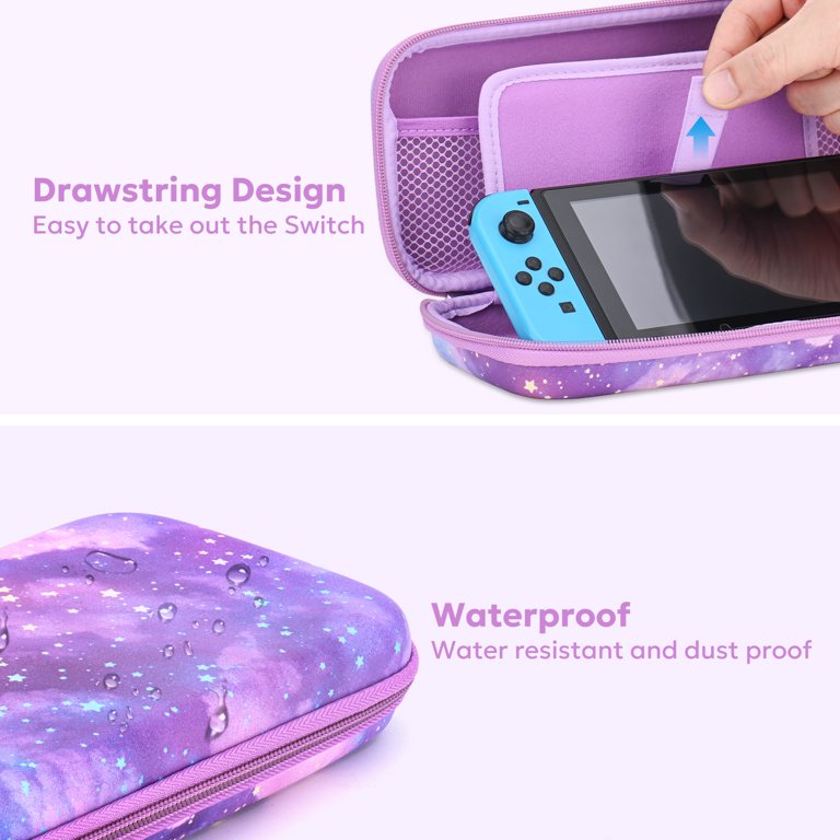 Waterproof NS Switch Case, 14 in 1 Bundle: Carrying, Protective