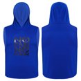 thumbnail image 6 of Sinleey Men's Activewear Tank Top Hoodies Sleeveless Vest for Bodybuilding Muscle Athletic Shirt Dark Blue XXL, 6 of 7