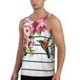 thumbnail image 2 of Easygdp Bird and Floral Men's Tank Top, Sleeveless Muscle T Shirts, Breathable, Quick-Dry, Loose for Gym, Running, Fitness - Large, 2 of 9