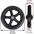 thumbnail image 5 of 2025 Latest Model 8 Inch Front Caster,2pcs Wheelchair Replacement Wheels,non-slip Solid Ti, 5 of 5