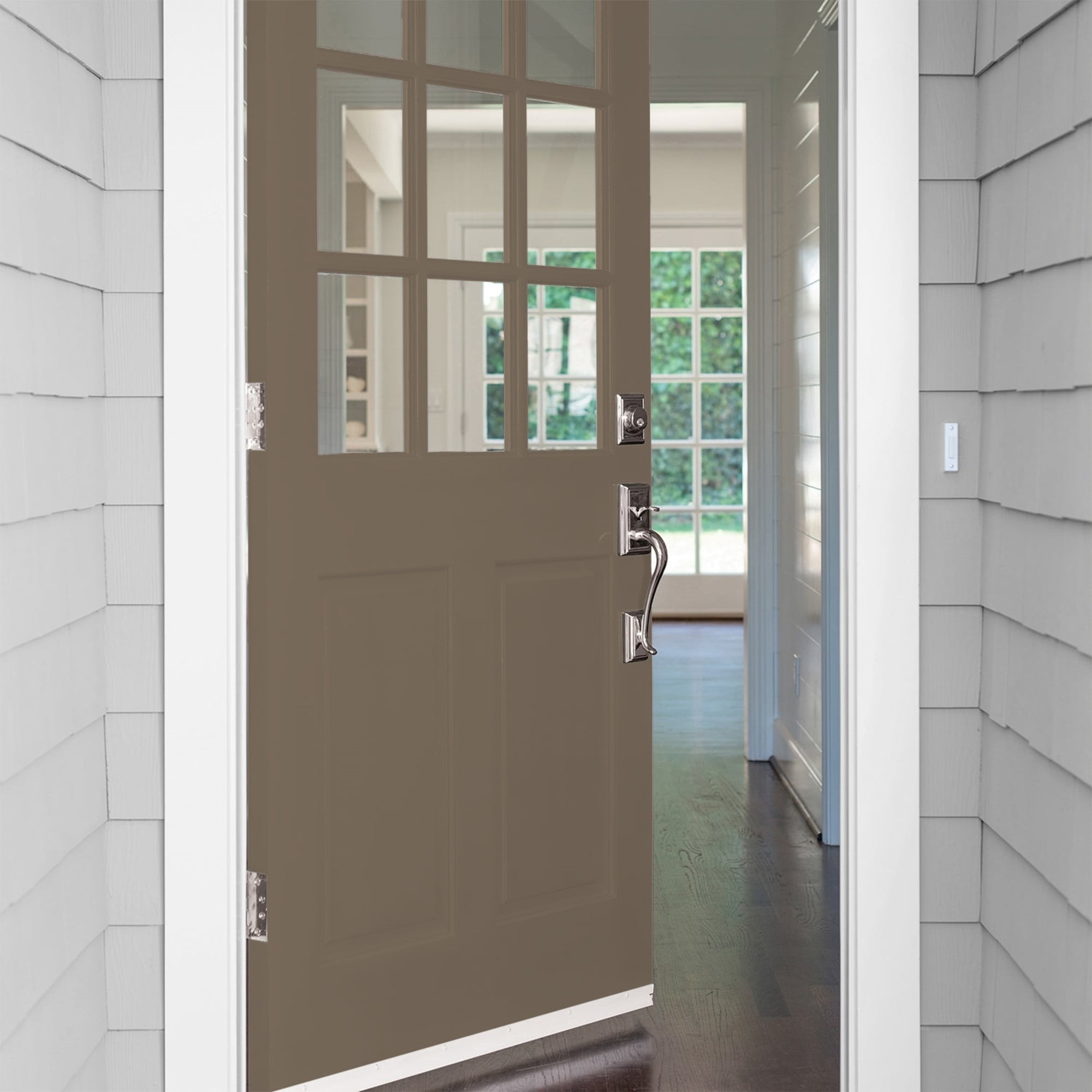 Glidden HEP Curlew / Brown Satin Exterior Paint with Primer, 1 Quart